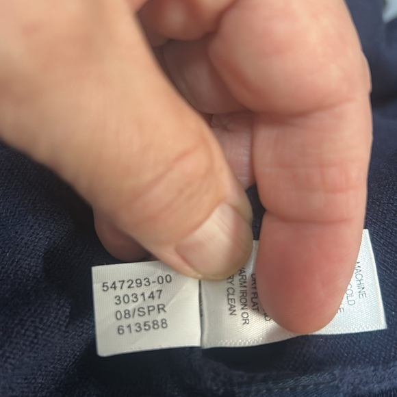 Banana Republic Blue Cotton Cashmere Blend Long Sleeve Lightweight Sweater Large - Picture 13 of 13